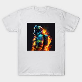 Firefighter Flames Cool T-Shirt